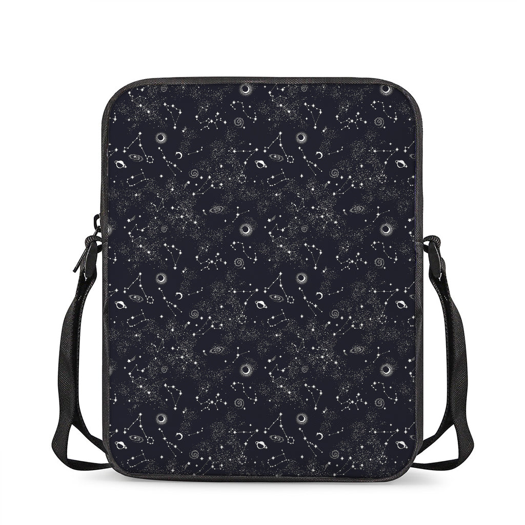 Constellation Space Pattern Print Rectangular Crossbody Bag