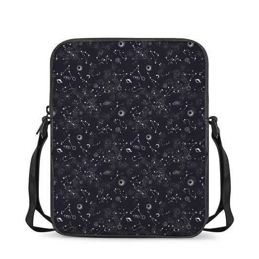 Constellation Space Pattern Print Rectangular Crossbody Bag