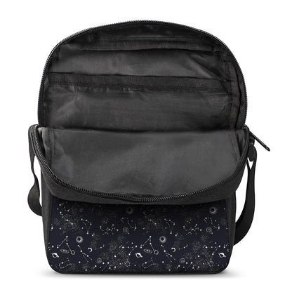 Constellation Space Pattern Print Rectangular Crossbody Bag