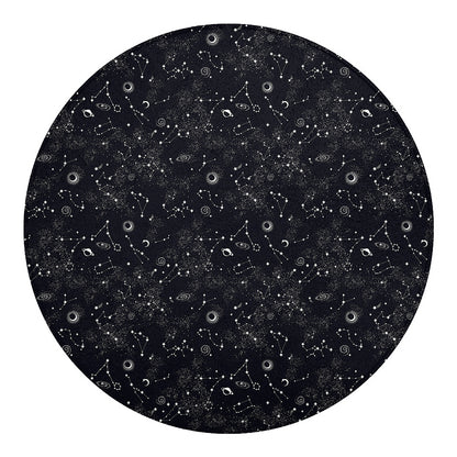 Constellation Space Pattern Print Round Blanket