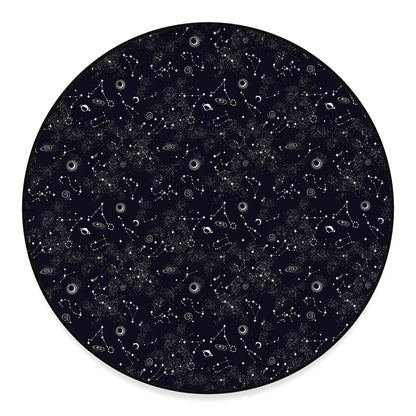 Constellation Space Pattern Print Round Floor Mat