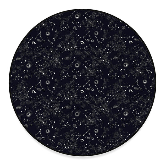 Constellation Space Pattern Print Round Floor Mat