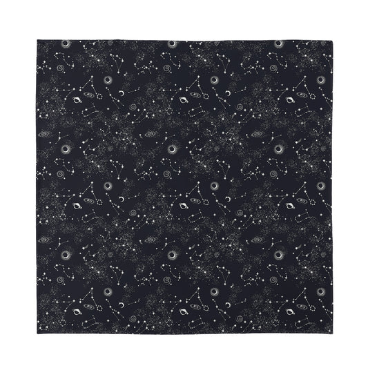 Constellation Space Pattern Print Silk Bandana