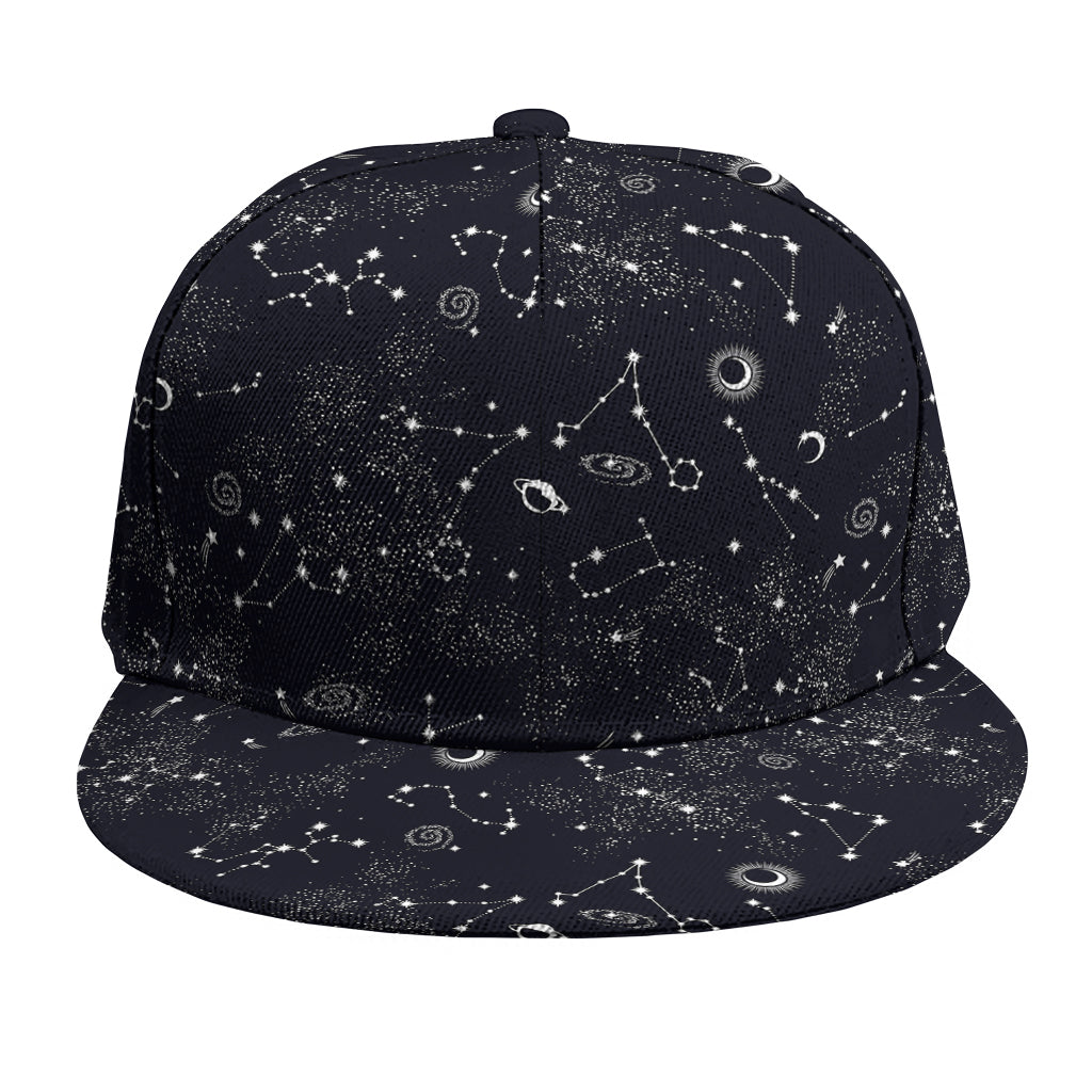 Constellation Space Pattern Print Snapback Cap