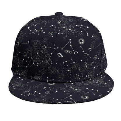 Constellation Space Pattern Print Snapback Cap