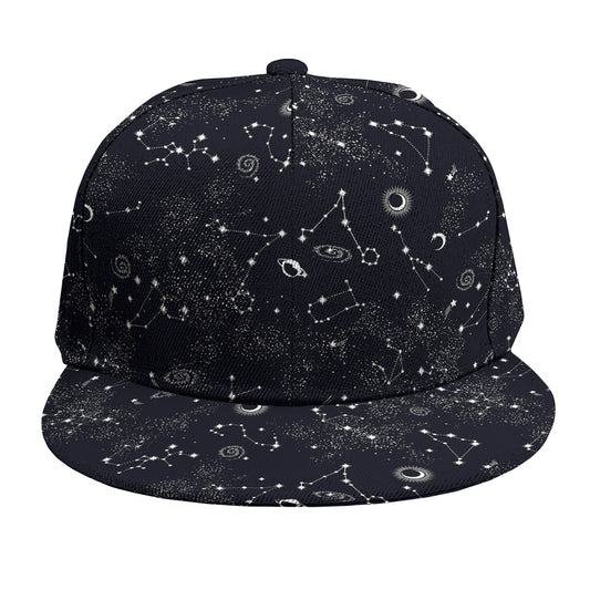 Constellation Space Pattern Print Snapback Cap