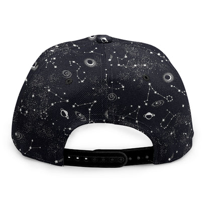 Constellation Space Pattern Print Snapback Cap