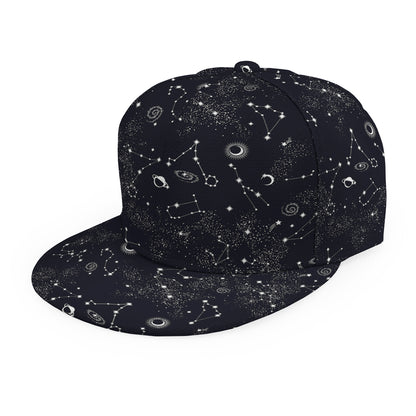 Constellation Space Pattern Print Snapback Cap