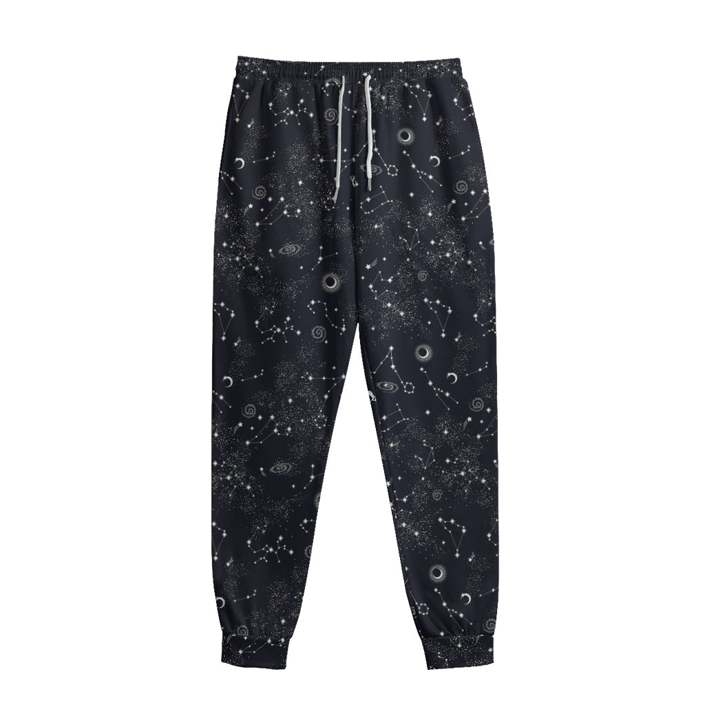 Constellation Space Pattern Print Sweatpants