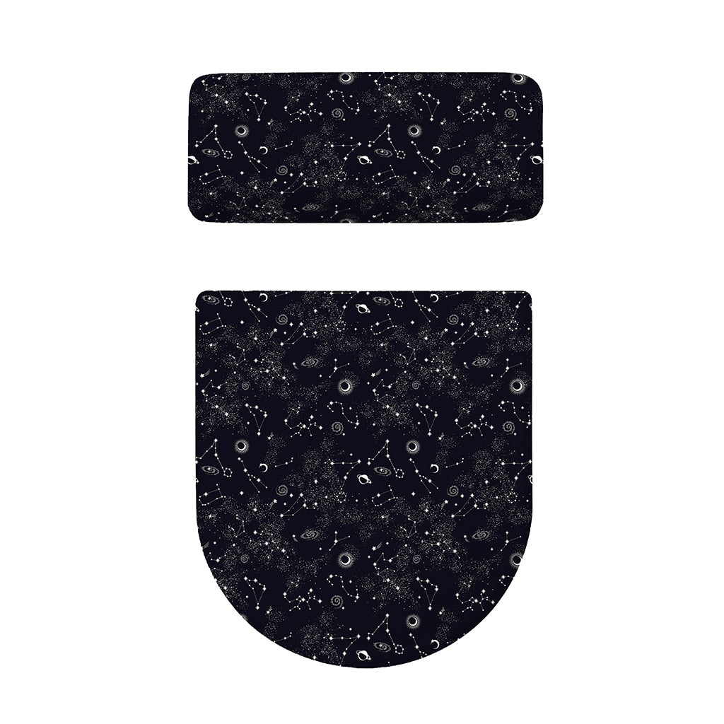 Constellation Space Pattern Print Toilet Lid And Tank Cover Set