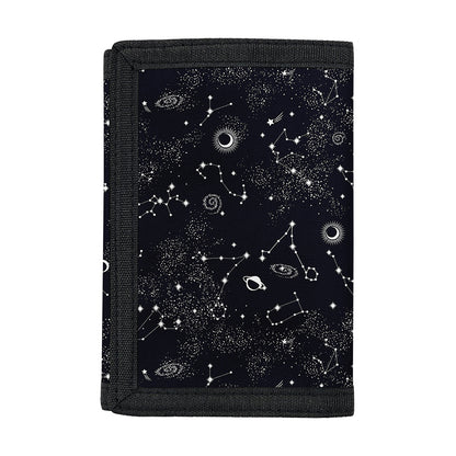 Constellation Space Pattern Print Trifold Wallet