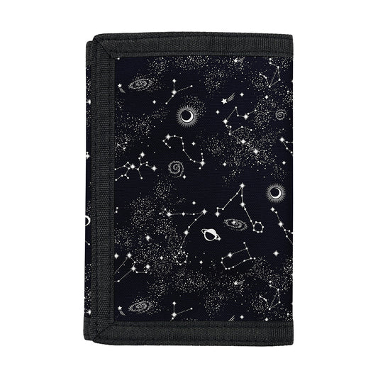 Constellation Space Pattern Print Trifold Wallet
