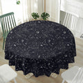 Constellation Space Pattern Print Waterproof Round Tablecloth