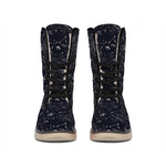 Constellation Space Pattern Print Winter Boots