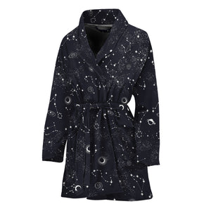 Constellation Space Pattern Print Women's Bathrobe