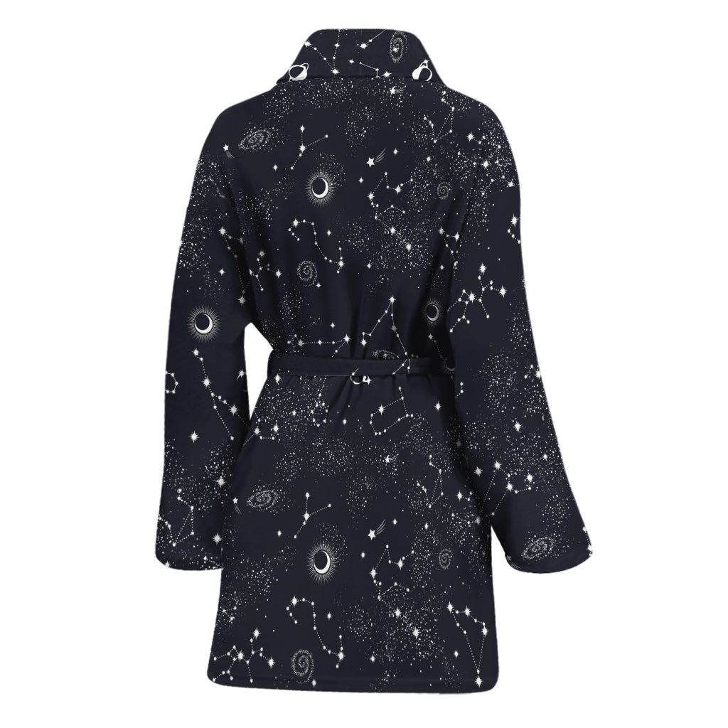 Constellation Space Pattern Print Women's Bathrobe