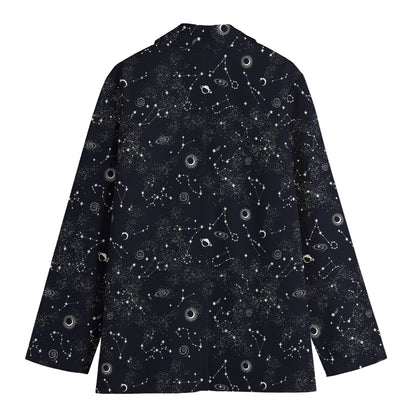 Constellation Space Pattern Print Women's Blazer