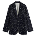 Constellation Space Pattern Print Women's Cotton Blazer