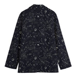 Constellation Space Pattern Print Women's Cotton Blazer