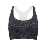 Constellation Space Pattern Print Women's Sports Bra