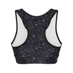 Constellation Space Pattern Print Women's Sports Bra