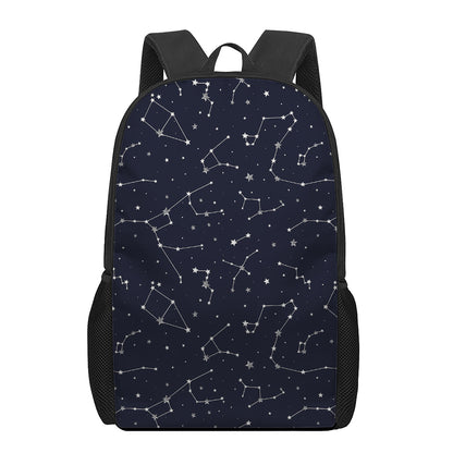 Constellation Stars Pattern Print 17 Inch Backpack