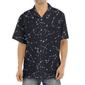 Constellation Stars Pattern Print Aloha Shirt