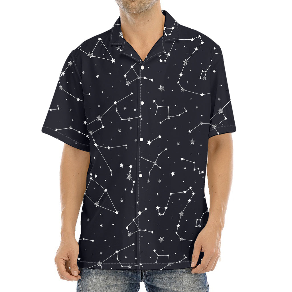 Constellation Stars Pattern Print Aloha Shirt