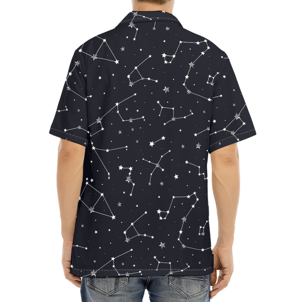 Constellation Stars Pattern Print Aloha Shirt