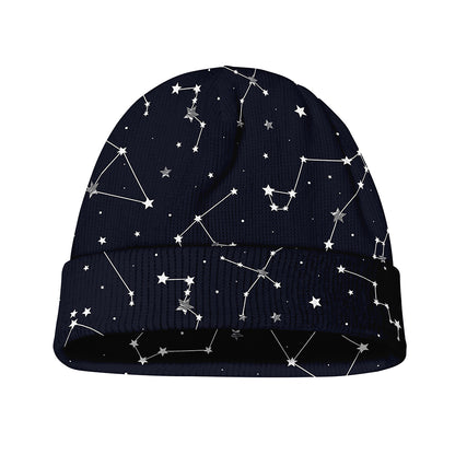 Constellation Stars Pattern Print Beanie