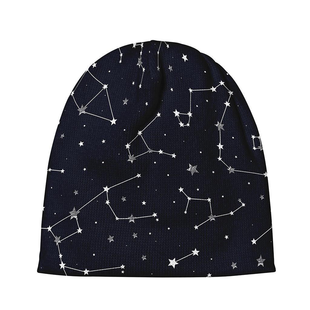 Constellation Stars Pattern Print Beanie