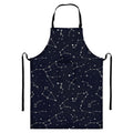 Constellation Stars Pattern Print Bib Apron With Pocket