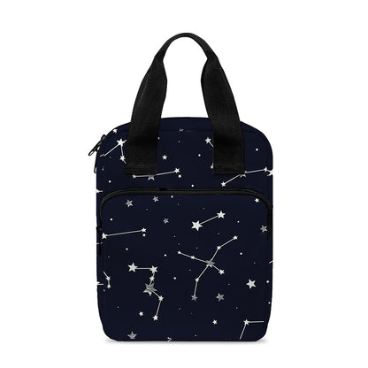 Constellation Stars Pattern Print Bible Tote Bag