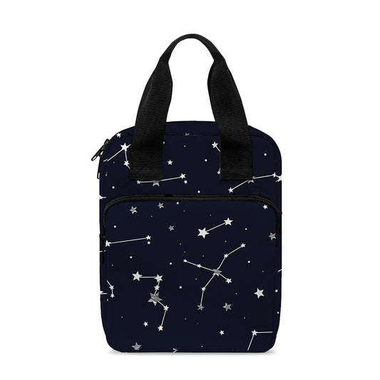 Constellation Stars Pattern Print Bible Tote Bag