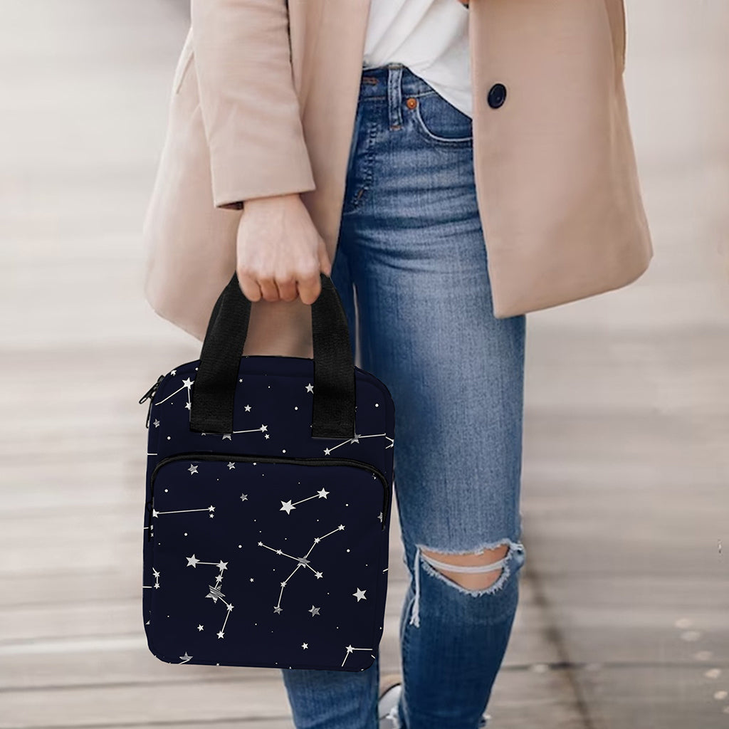 Constellation Stars Pattern Print Bible Tote Bag