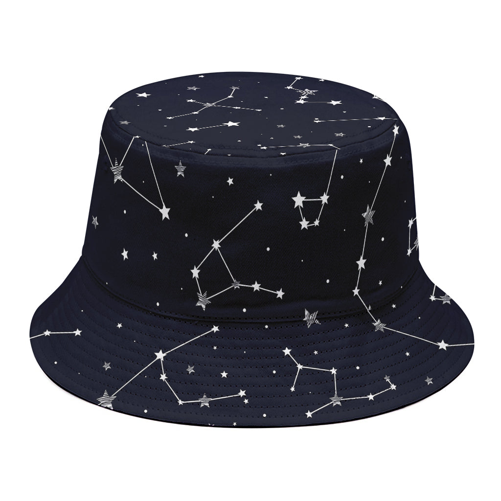 Constellation Stars Pattern Print Bucket Hat