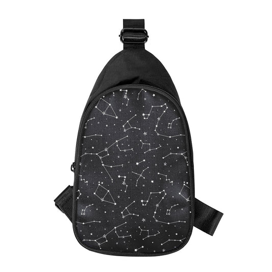 Constellation Stars Pattern Print Chest Bag