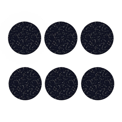 Constellation Stars Pattern Print Coaster Set