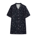 Constellation Stars Pattern Print Cotton Hawaiian Shirt