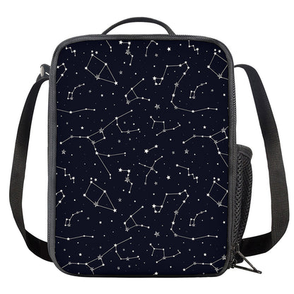 Constellation Stars Pattern Print Crossbody Lunch Bag