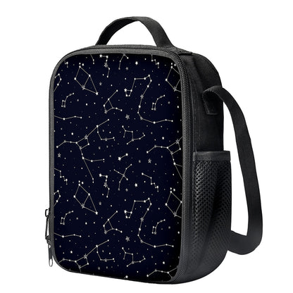 Constellation Stars Pattern Print Crossbody Lunch Bag
