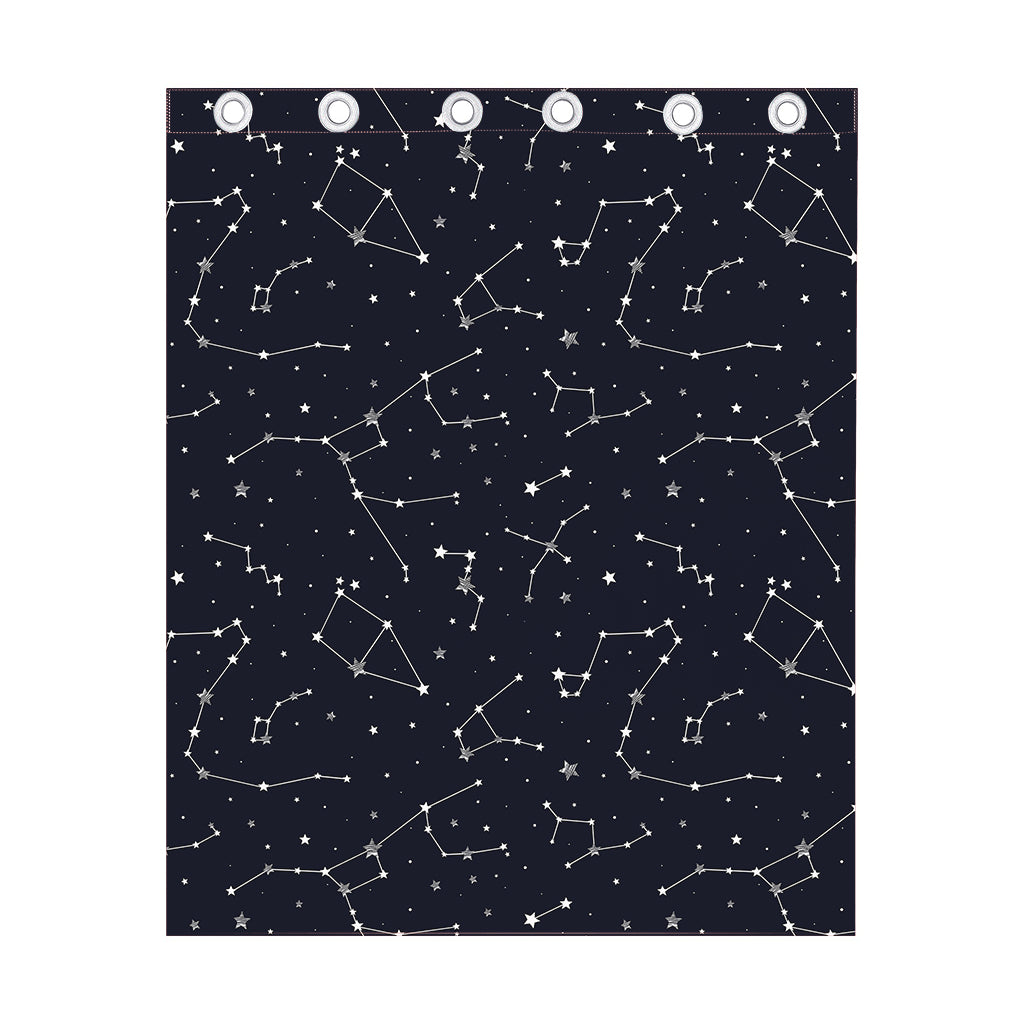 Constellation Stars Pattern Print Curtain