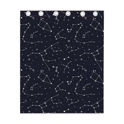 Constellation Stars Pattern Print Curtain