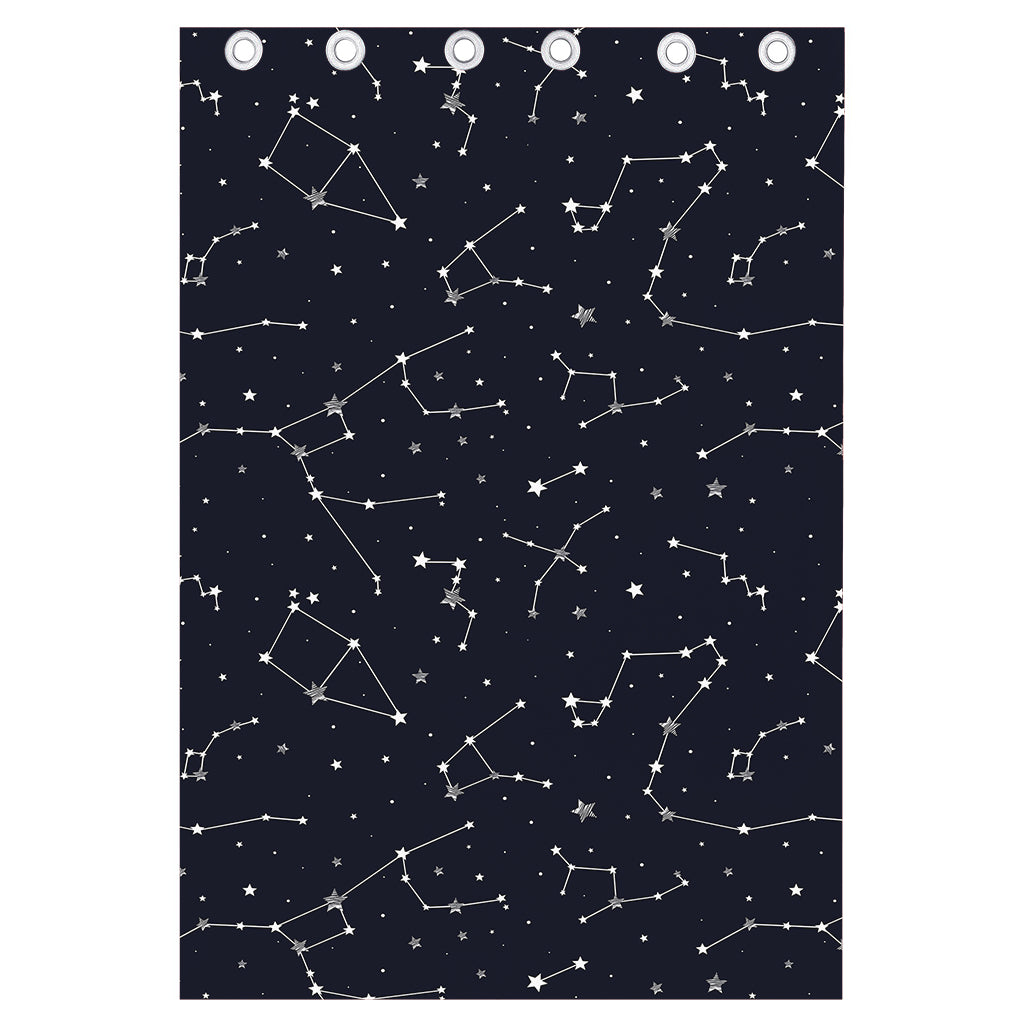 Constellation Stars Pattern Print Curtain