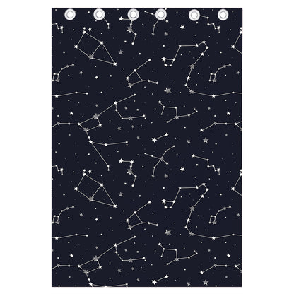 Constellation Stars Pattern Print Curtain