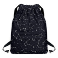Constellation Stars Pattern Print Drawstring Backpack