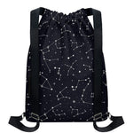 Constellation Stars Pattern Print Drawstring Backpack
