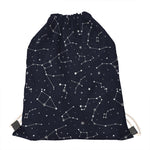 Constellation Stars Pattern Print Drawstring Bag