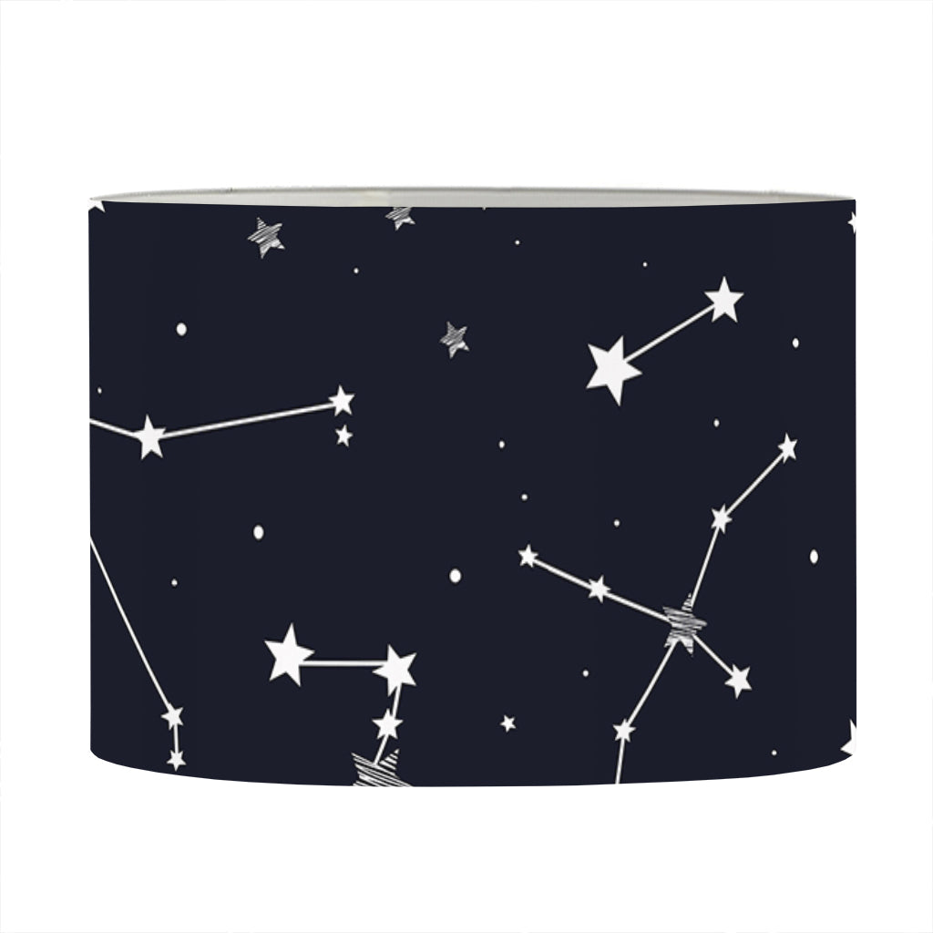 Constellation Stars Pattern Print Drum Lamp Shade