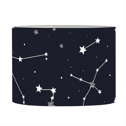Constellation Stars Pattern Print Drum Lamp Shade